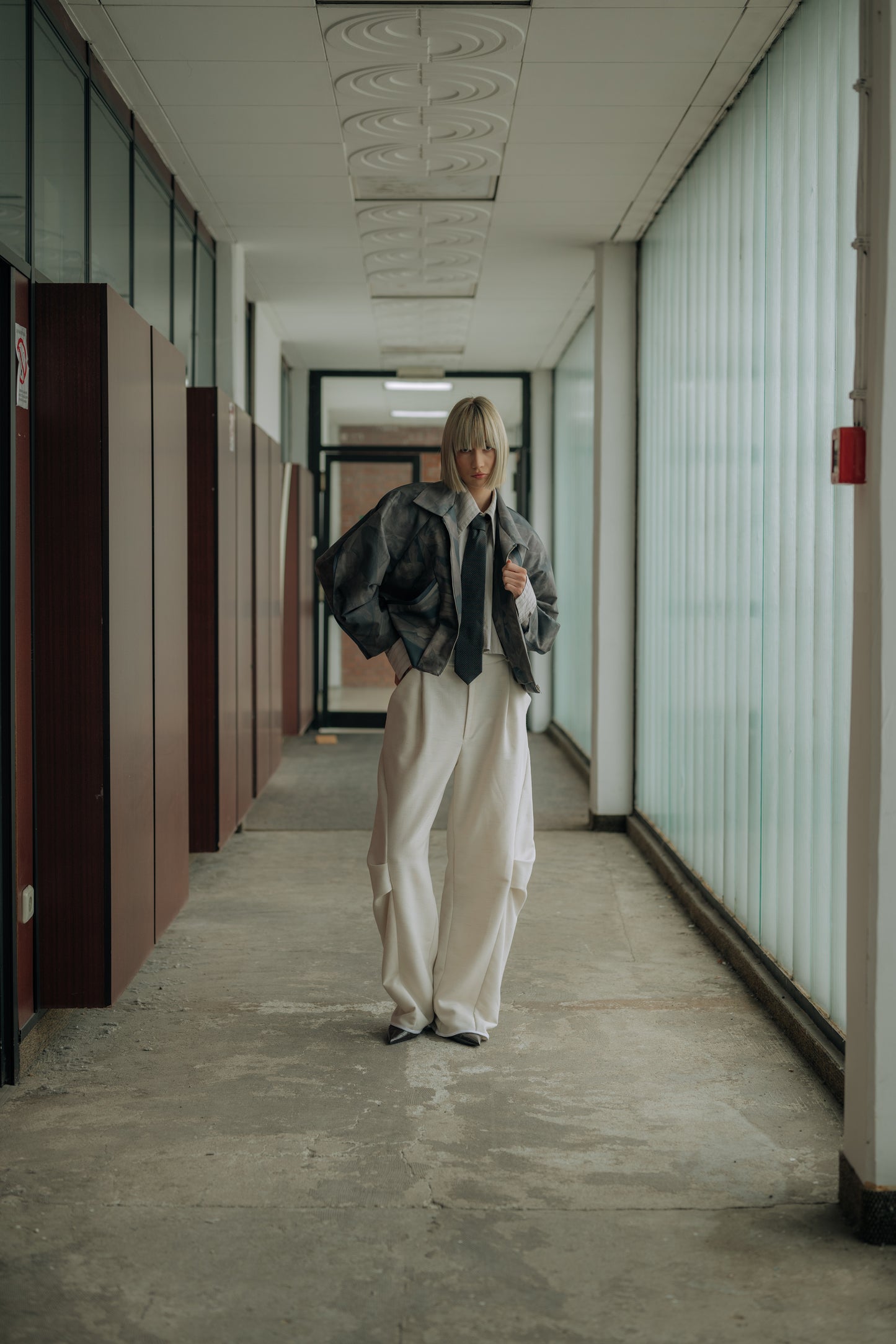 Milky barrel pants
