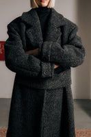Anthracite alpaca coat
