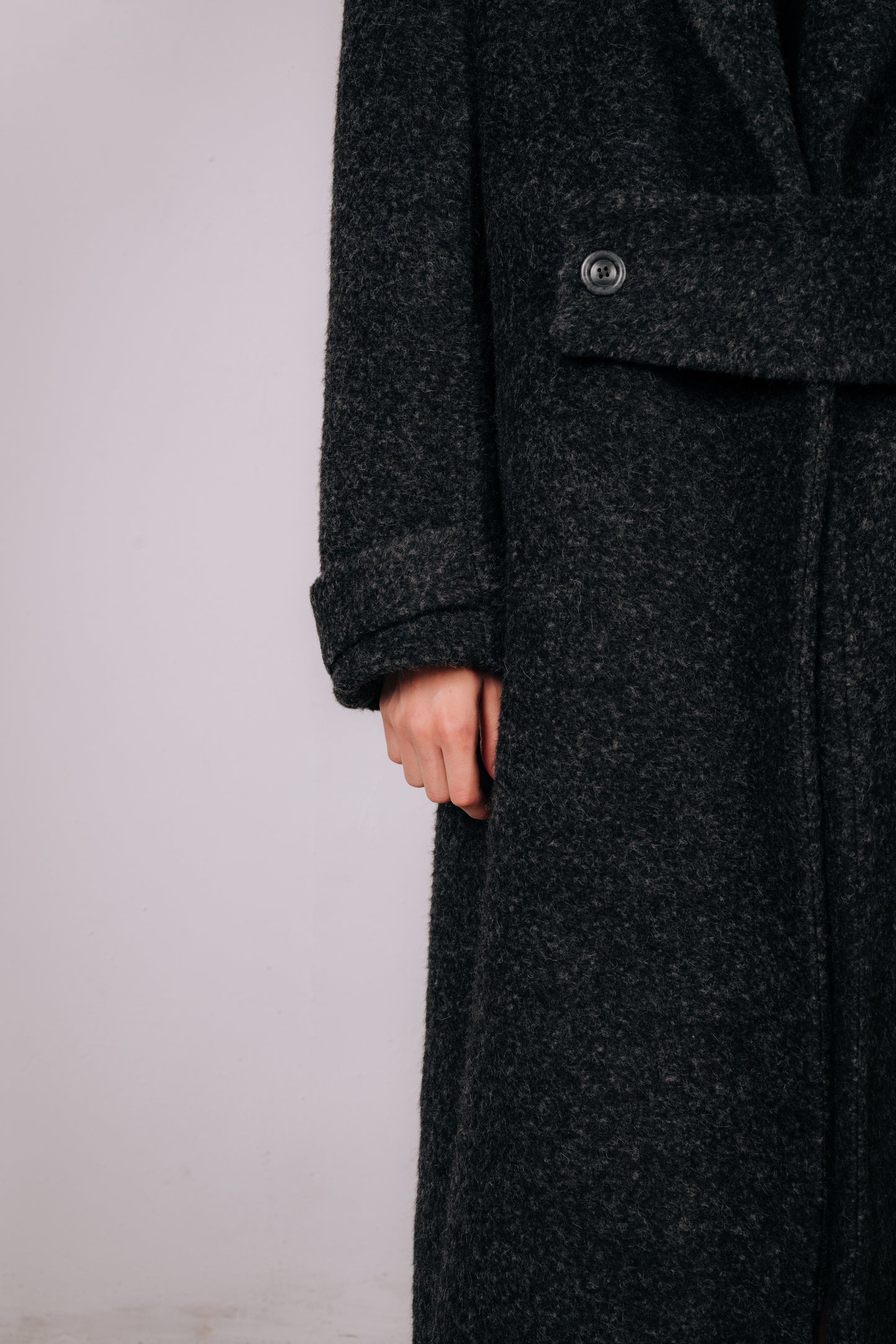 Anthracite alpaca coat