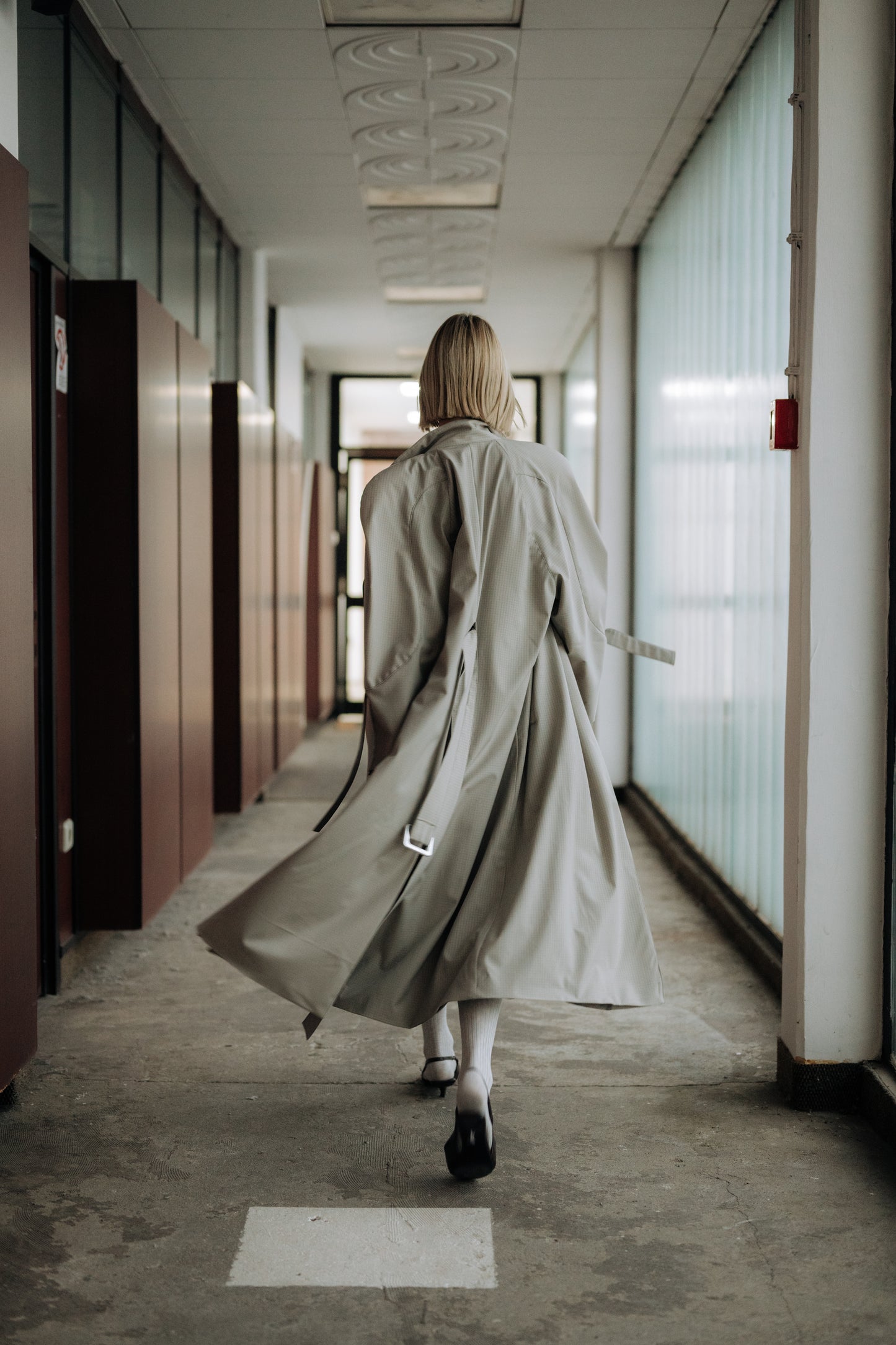 Grid raincoat
