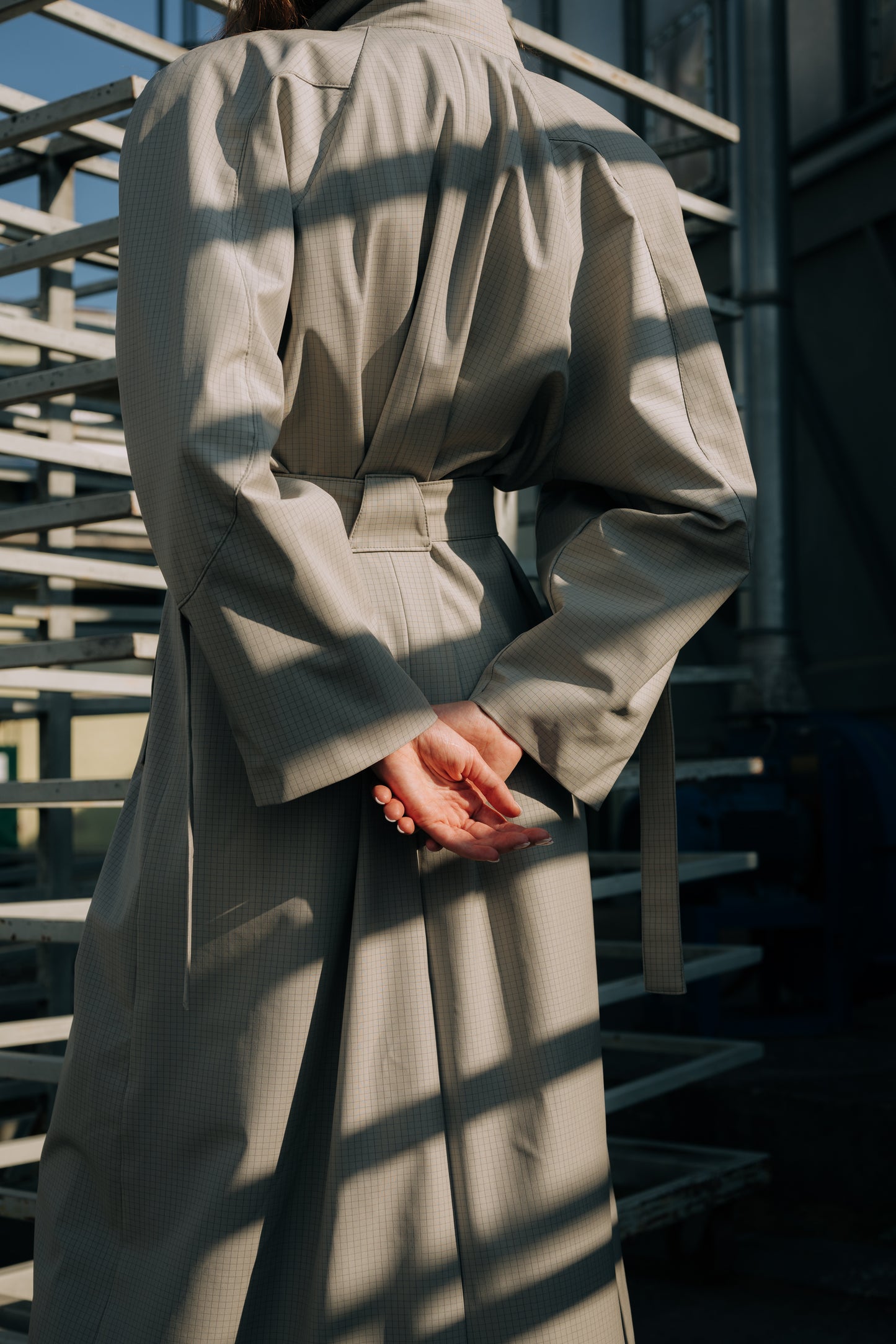 Grid raincoat