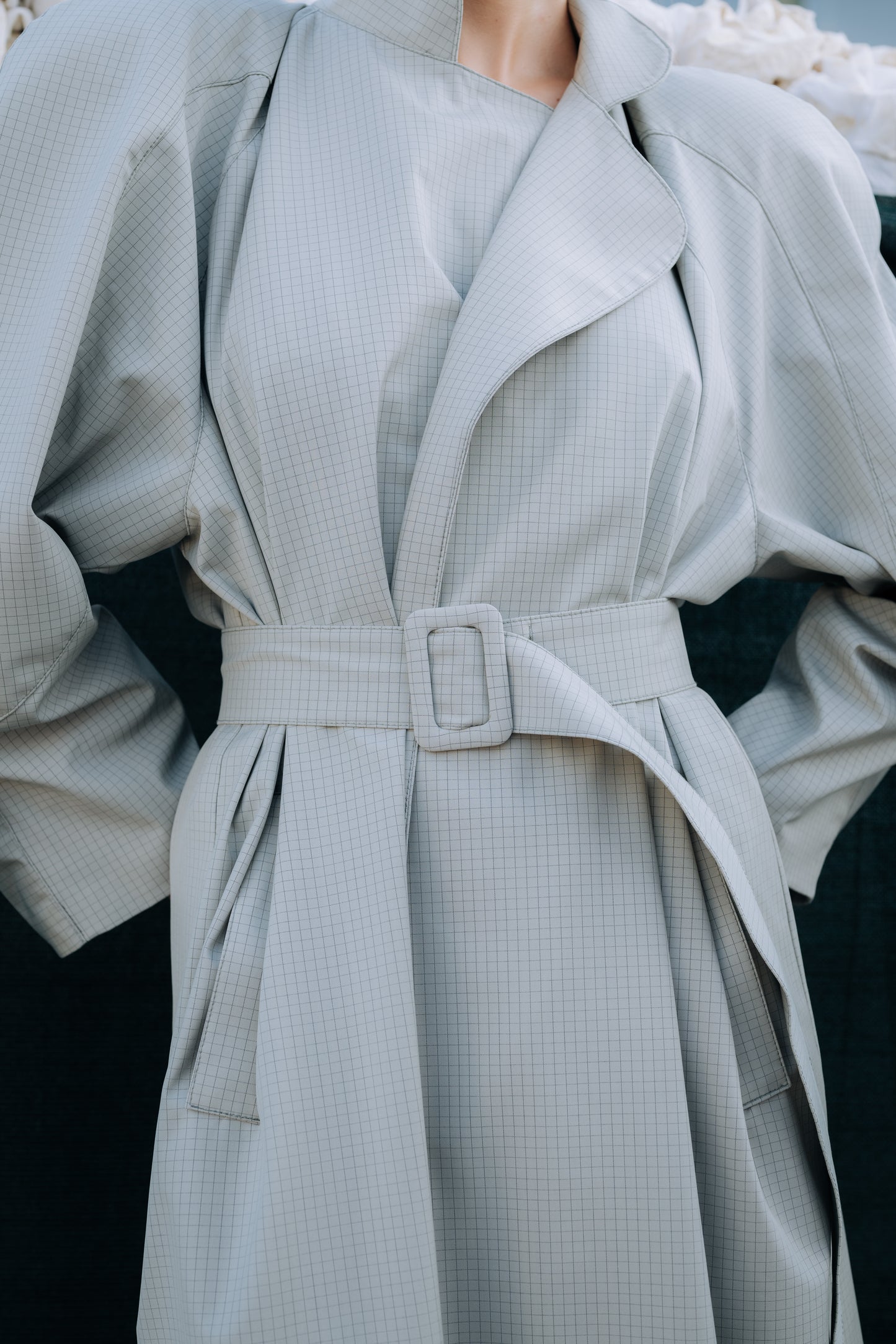 Grid raincoat