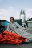 Grid raincoat