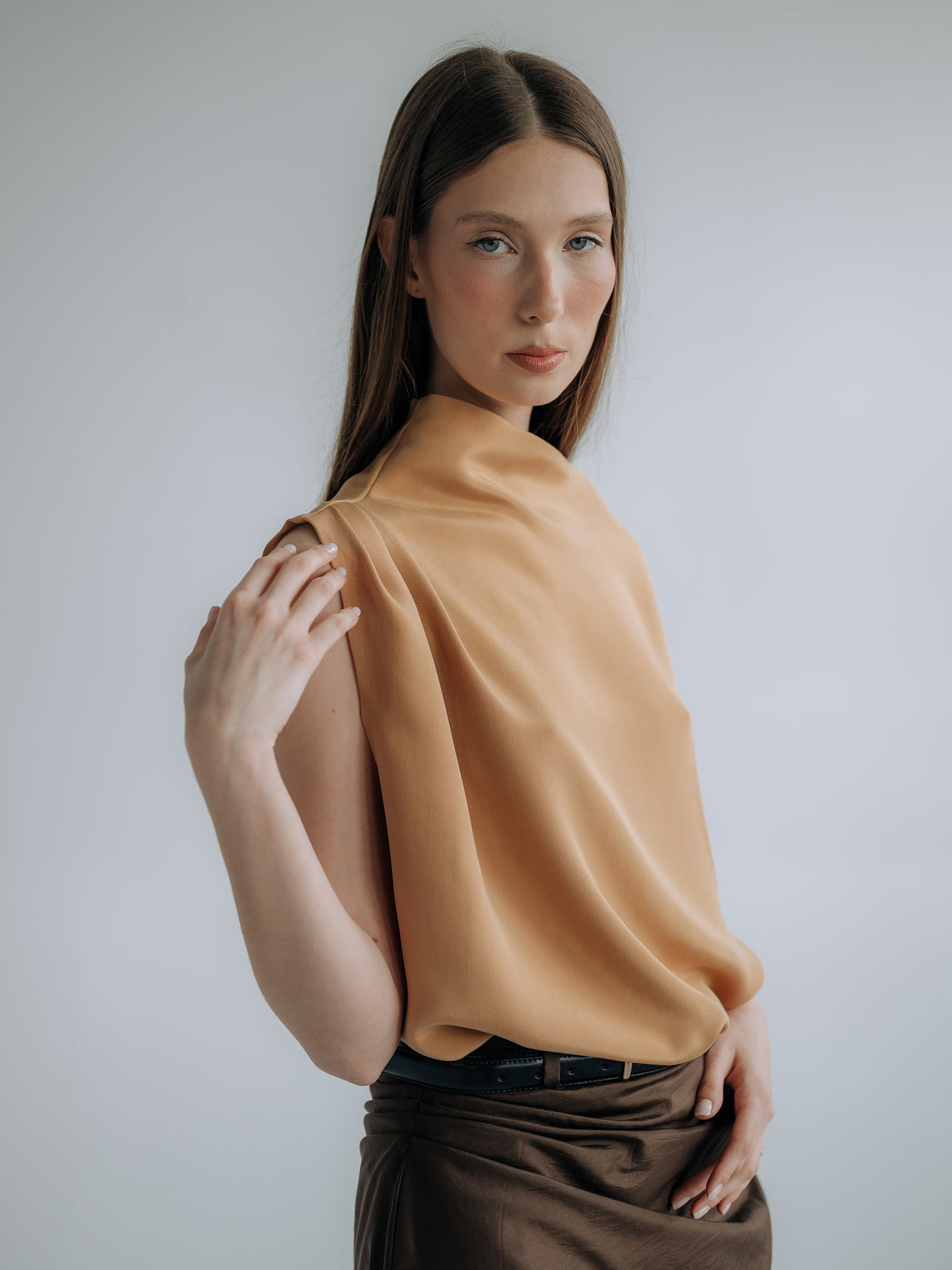 Sunset silk blouse