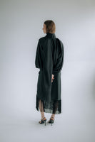 Obsidian fringe skirt