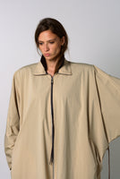 Reversed affogato trench coat