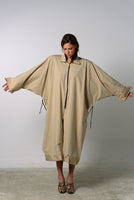 Reversed affogato trench coat