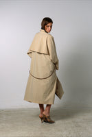 Reversed affogato trench coat
