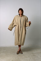 Reversed affogato trench coat
